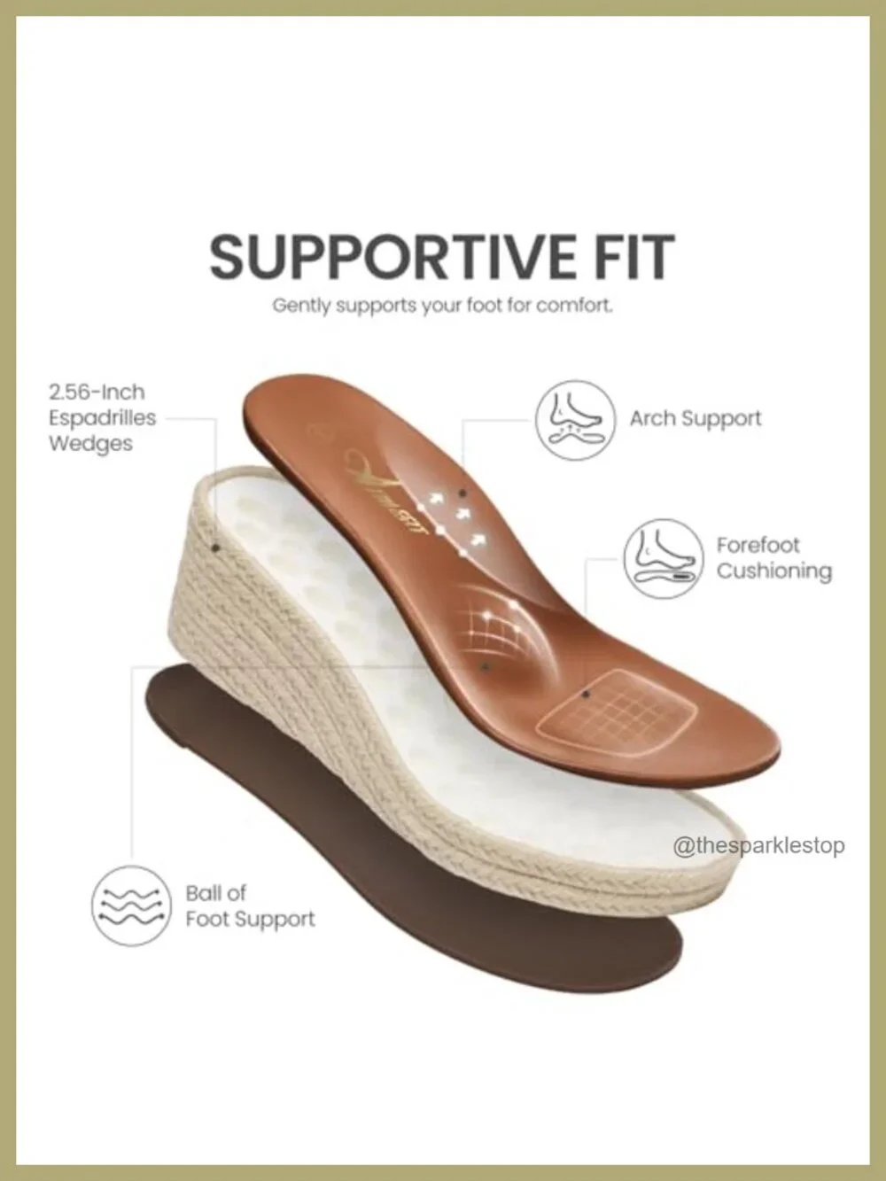 Women's Espadrille Platform Wedge Sandals Woven PU T-Strap Cushioned Insole